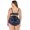 Maillot de bain femme Style européen et américain taille haute grosse femme Bikini grande taille 5XL avec maillot de bain fendu femme