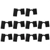 Set di stoviglie 10 pezzi Connettore per bacchette per bambini Nero Aiutante per principianti Aiutanti Clip di plastica per bambini Strumenti di allenamento