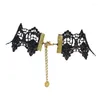 Chaînes gothique Lolita Punk mode personnalité Style tout-en-un Halloween boule cou ornement rétro dentelle collier ras du cou femme