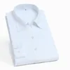 メンズドレスシャツビジネスマン長袖シングル胸肉カミザ通気性快適な純粋な綿の高品質のオックスフォードクロス