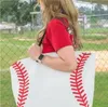 Сумки для хранения Canvas Bag Bag Baseball Tote 19 Styles Sports Bags Casual Softball Bag Foblate Soccer Basketball Canvas Totes Q34