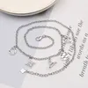 20 Collane con ciondolo a forma di lettera di design in stile Collana con strass di perle placcate in oro 18 carati per collane di lusso Accessori per gioielli da donna