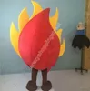 Yetişkin Boyut Kırmızı Büyük Ateş Maskot Kostümleri Karikatür Tema Fantezi Elbise Lise Maskot Reklam Giyim