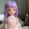 人形30cmかつらエルフbjd人形の手作りメイクアップdiy bjd lodle