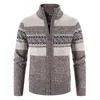 Jackets de inverno masculino Homem cardigans masculino mais espesso quente Casual Casual Casual