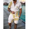 Męskie dresy letni zestaw polo dla mężczyzn luksusowa marka męska odzież krótkoczestrunkowa dres streetwear streetwear swobodny społeczny koszulka Polo Dwuczęściowy zestaw 230508