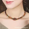 Tour de cou Design Original fait à la main oeil Agate accessoires sauvage tibétain bijoux collier clavicule chaîne cou femme Chokers