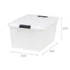 IRIS USA 45 Quart Plastic Storage Box with Buckles, Pearl, Set of 4