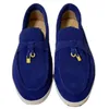 Sandals top leather casual shoes golden lock loafers flat heel designer shoes slip on couple's shoes new fashion calf leather shoes outdoor non slip shoes for men women