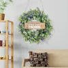 Fleurs décoratives joyeux noël éclairé fenêtre signe Style américain bienvenue Simulation guirlande porte décoration feuille fête