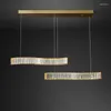 Lampes suspendues Luxe Moderne En Acier Inoxydable LED Salle À Manger Cristal Lumière Pour Café Bar AC 110V 220V