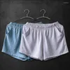 Underpants 2 Pieces Men's Sleep Shorts With Pockets Underwear Sleeping Pants Lounge Pyjamas Casual Mens Sleepwear Homewear