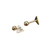 Boucles d'oreilles à tige WPB S925 Triangle en argent sterling "Je t'aime" Bijoux de luxe métalliques pour femmes Cadeaux Fête Bal Banquet