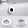 Bath Accessory Set Bathroom Basin Faucet Sink Overflow Cover Brass Six-foot Ring Insert Replacement Hole Cap Chrome Trim Accessories