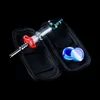 ChinaFairPrice CSYC NC022 DAB RIG RMING PIPE SPILL-PROOF Vattenkyld glas Bong Bag Set 10mm 14mm Quartz Ceramic Nail Clip Dabber Tool Silicon Jar Colorful Bubbler