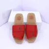 Slippers Summer Rubber Sandals Beach WOODY FLAT MULE Linen White Black Slide Fashion Scuffs Slippers Indoor Canvas Designer Shoes 04