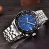 腕時計2023 Benyar Men Quartz Wristwatchステンレススチールラグジュアリークロノグラフスポーツファッションの防水時計リロジ