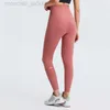 Desginer Yoga Leggings Pantalon avec boutons de taille moulés Taille haute froncé Pantalon de fitness Sports de plein air Leggings à haute élasticité