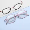 Monturas de gafas de sol para mujer, gafas ópticas de titanio, montura Flexible ultraligera, gafas graduadas 2023, presbicia miópica personalizada