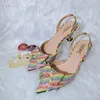 Sandalen vol met kristaldecoratiestijl wijnglazen hiel vrienden feestschoenen nigeriaanse mode dames schoenen en tas voor feest bruiloft 230508