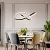 Lustres Style moderne LED lustre pour salon salle à manger cuisine chambre plafond suspension lampe blanc conception simple suspension