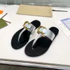 Bruin Flip-flops lederen heren slippers liefhebbers outdoor sandalen luxe designer dames slider casual netto rode strandschoenen Maten 35-46 +doos