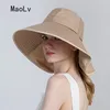 Шляпа на открытом воздухе пляж козырька для хвоста летняя женская шляпа солнце