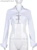 Koszule bluzki damskiej Symenioal Oversize długim rękawem koszule polo -Polo Kobiety swobodny solidny pin dedyn