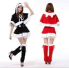 Mädchenkleider Weihnachtskleid Sexy Rock Schal für Frauen Mädchen Tanzkostüme Süß Miss Santa Claus Rot Schwarz Weihnachtsoutfits Bühnenshow