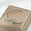 Brazalete para damas, hipoalergénico, color plata, decorativo, brillante, diamantes de imitación, adultos, mujeres, joyería de moda