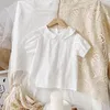 Kledingsets meisje schattige zomer blouse kinderen kinderen shirt met korte mouwen 230508
