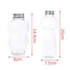 1pc 350/500ml Homemade Juice Bottles Transparent Pet Juicing Beverage Pet Bottle Cold Drink Sealed Cap Cat Bottle