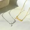 Collane con ciondolo Lettera personalizzata Amore Dio Pazienza in arabo Donne Gioielli islamici Acciaio inossidabile Collier Femme Bff 230506