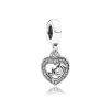 Ciondoli in argento sterling 925 per perline di gioielli Pandora Nuovo pendente in argento con perline di amore con gufo a forma di corona di piume di colore argento