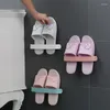 Hooks Bathroom Slippers Rack Wall-mounted Toilet Shoe Storage Artifact Punch-free