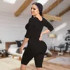 Women's Shapers Women Faja Full Body Shapewear z rękawami Bra High Compression Colombianas Pas Kim Kardashian Skim Abdomen Corset 230508