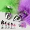 Anal Toys Real Hair Rabbit Tail Anal Sex Toys With Separable Metal Anue Butt Plug för par Flirting Adorable Cosplay Games Erotic Shop 230508