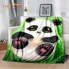 Blankets Swaddling 3D Cartoon Cute Panda Blanket Flannel Blanket Throw Blanket Kid Warm Blanket for Home Living Room Bedroom Beds Sofa Picnic Cover 230508