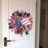 Dekorative Blumen 4. Juli Kranz American Flag Memorial Day Fourth Door