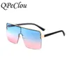 QPeclou Glass Sunglasses Sunglasses de grandes dimensões homens homens Vintage Designer Gladiente Sun óculos feminino Menção GAFAs 0508