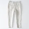 Erkek pantolon bahar yaz modası% 100 keten rahat pantolon erkek giyim gevşek düz büyük boy pantolonlar h8175 230508
