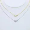 Ketten 925 Sterling Silber niedlich reizend kleine Micro Pave CZ arabische Liebesbrief Charm Halskette für Mädchen Frauen