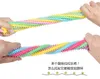 Novelty Games 30 3PCS Funny Unicorn Pull Worm Noodle Fidget Toys Stretch String TPR Rope Anti Stress Relief Autism Vent Toy 230508
