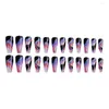 False Nails 1/2/3 Coffin Fake Nail Glossy Scratch Resistant Artificial Press-on Fingernails Strong Viscosity Manicure Stickers For Type 31