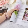 Brin 5 pièces perles de puce de pierre mélangées naturelles Bracelets extensibles pour les femmes bijoux exquis fête anniversaire cadeau de mariage