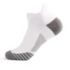 Calcetines para hombres 3 pares Hombres Mujeres Deportes Compresión Protector de carrera Protección del tobillo Alta presión elástica Barco corto