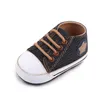 Första vandrare Småbarn Walker Baby Shoes Boy Girl Born Infant Canvas Footwear Anti-Skip Soft Sole Sneakers