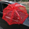 Umbrellas Designer Red Umbrella Women Lace Uv Protection Strong Windproof Folding Umbrella Luxury Wedding Parasoles Rain Gear GXR35XP 230508