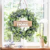 Decoratieve bloemen Merry Christmas Lighted Window Sign American Style Welcome Simulation Wrans Deur Decoratie Leaf Party
