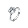 Pierścień Solitaire Neetim Diamond Square Ring D Color 1ct-3CT Real 925 Srebrny dla kobiet Wedding Fine Jewelry Prezent zaręczynowy 230508